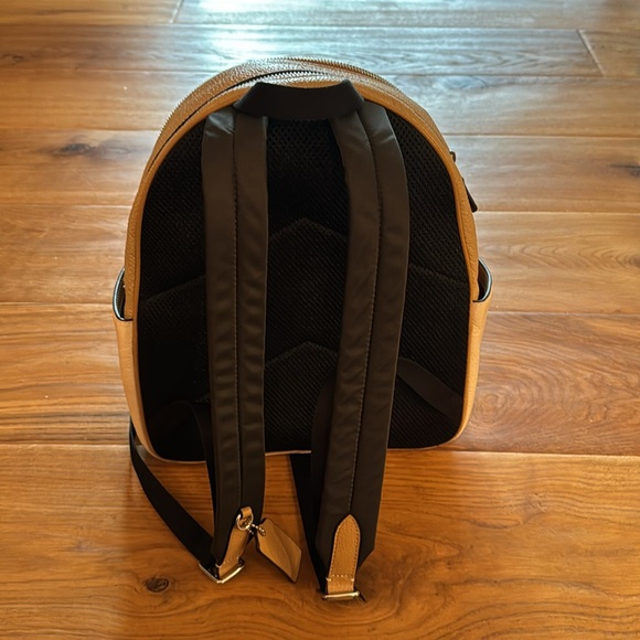 Coach Backpack- Used Only a few times. Tan and Cream with Black Straps - Picture 2 of 5